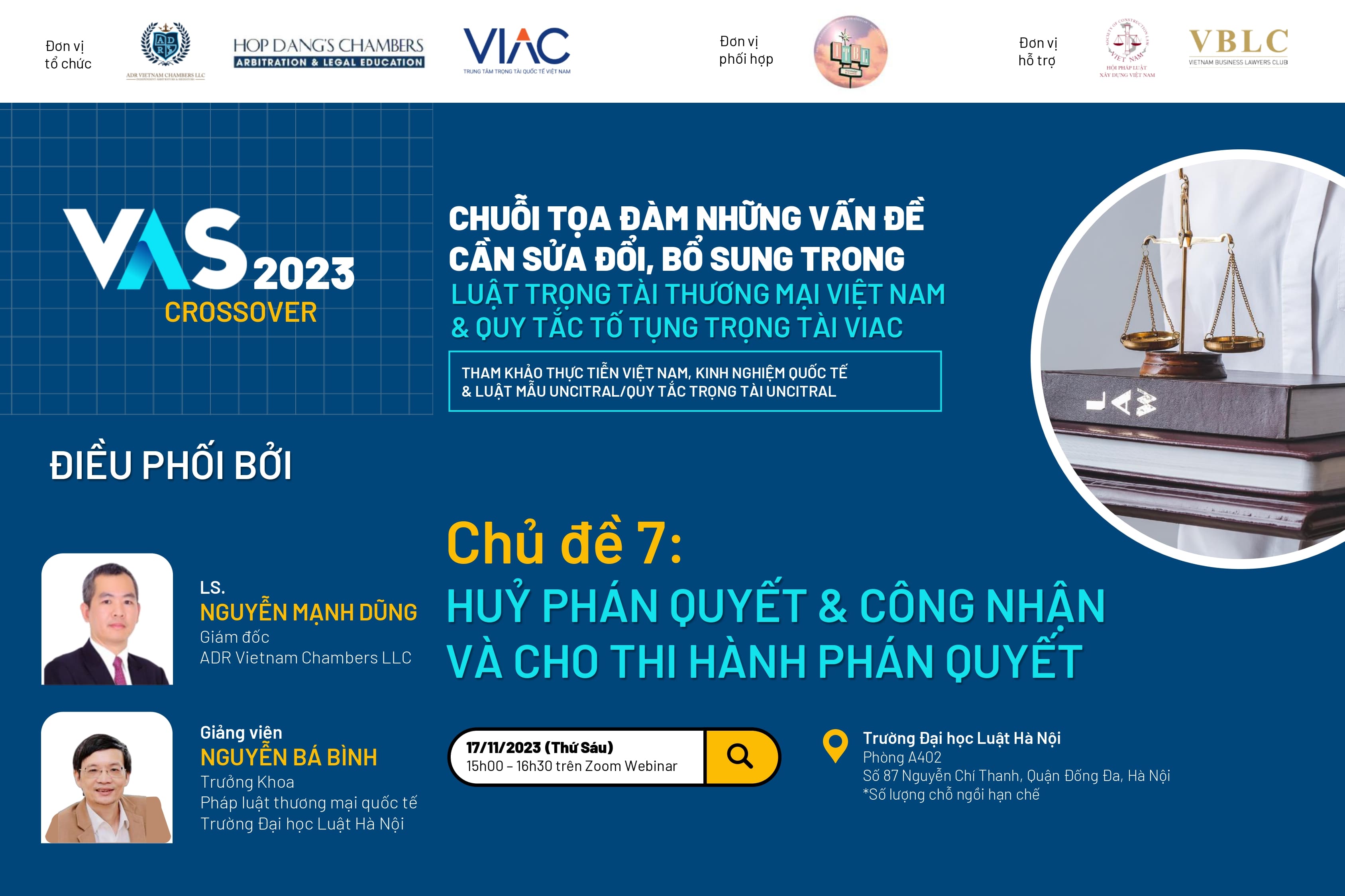 [VAS 2023 CROSSOVER] Chủ đề 07: Hủy phán quyết và Công nhận cho thi hành phán quyết